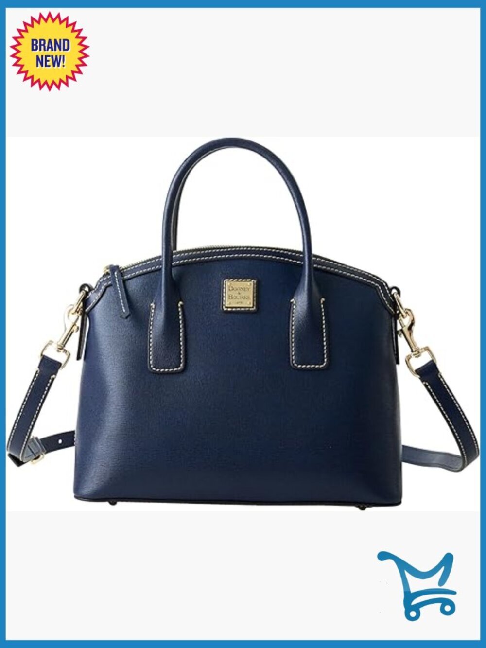 Textured Leather Satchel with Adjustable Strap and Multiple Pockets
